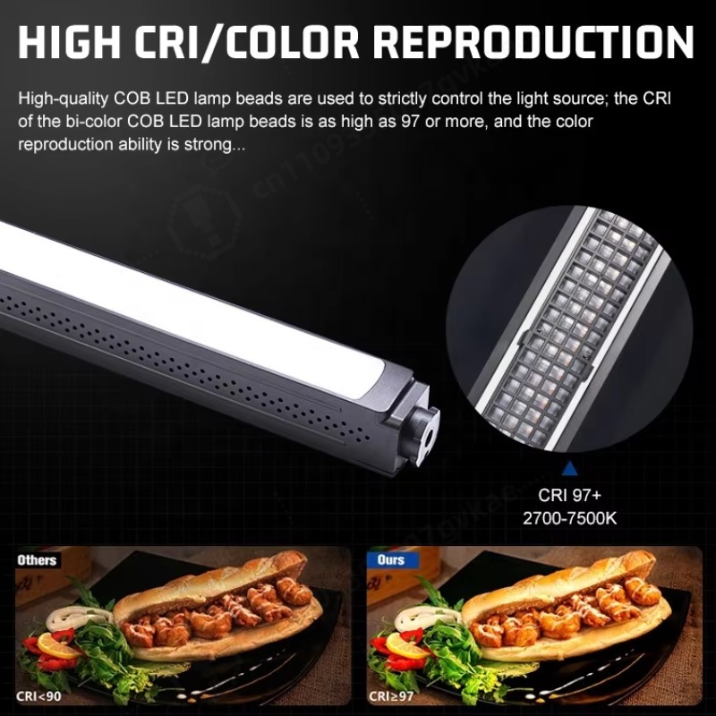 Photography Lighting Studio - 2700-7500K RGB ポータブルLEDビデオスタジオライト。ポートレート撮影、Vlog、ライブ配信に最適な、調光機能付きの撮影用補助照明。