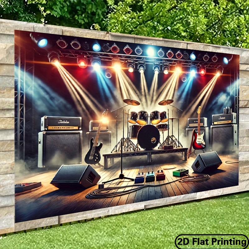 Photography Lighting For Studio - 2Dフラットアルファベットストリングライト背景タペストリーヴィンテージスタイル文字カラフル電球写真スタジオ背景幕