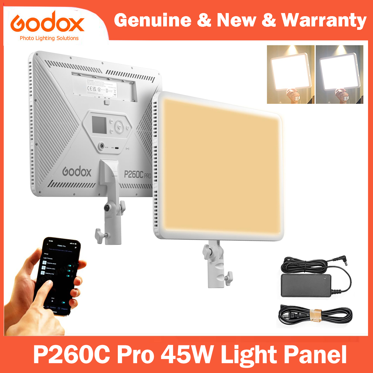 Video Light Panel Led - Godox P260C Pro LED ビデオライトパネル バイカラー