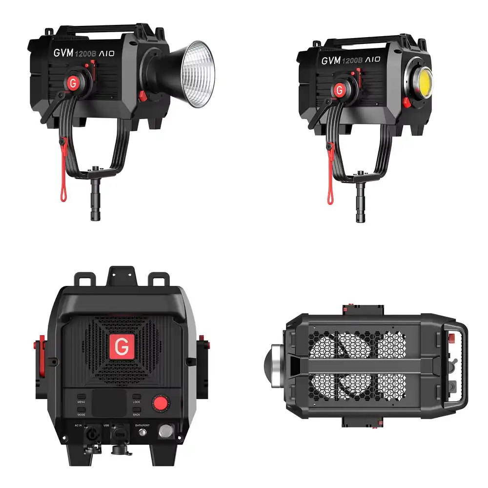 Photography Lighting Studio - GVM SD1200B AIO 1200W 撮影用COB二色点光源LED COBビデオデイライトスポットライト
