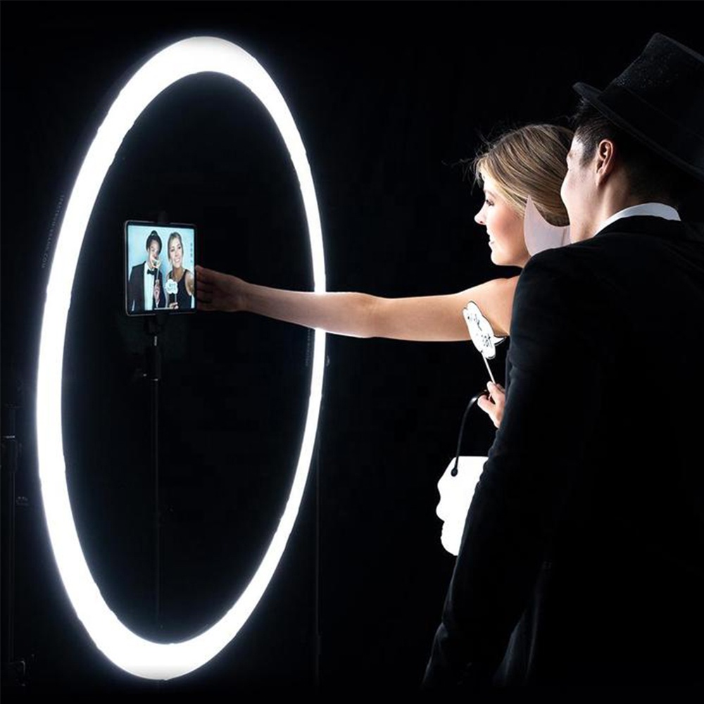 Photography Lighting Studio - 120W LEDリングライト、ワイヤーコントロール式、スタジオビデオ撮影用、高効率写真撮影照明