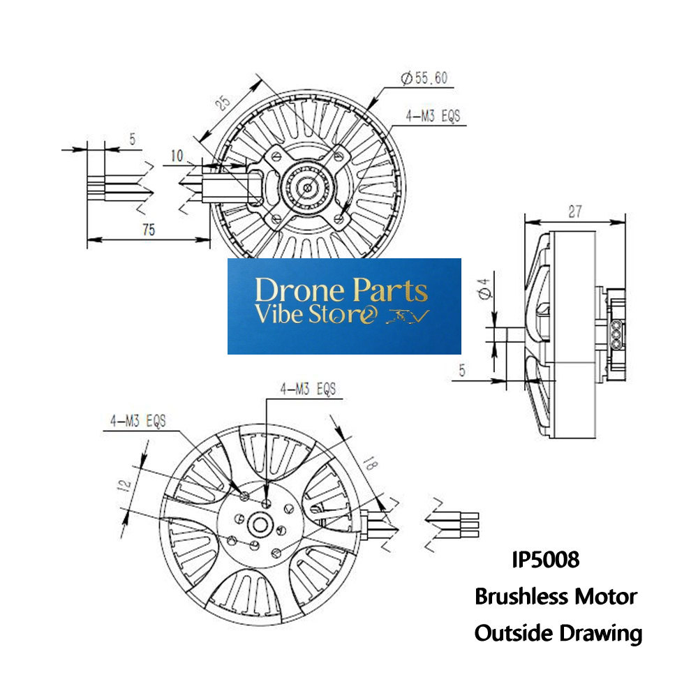 Photography Lighting And Composition - DParts1IP5008 KV370 ブラシレスモーター マルチローター用 ドローン 4.2KG