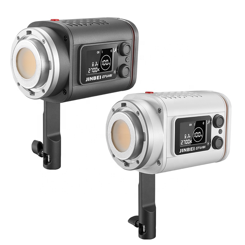 Photography Lighting Case - JINBEI EF-60BI 60 ワット写真撮影照明ポータブル超コンパクトハンドヘルド屋外 LED ビデオライトキットキャリングケース付き良好