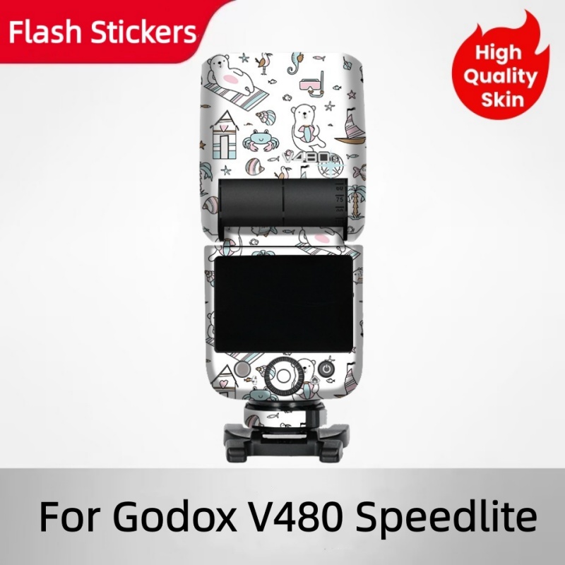 Godox Speedlite Flash - Godox V480 TTL スピードライト用スキン カメラフラッシュステッカー V480C