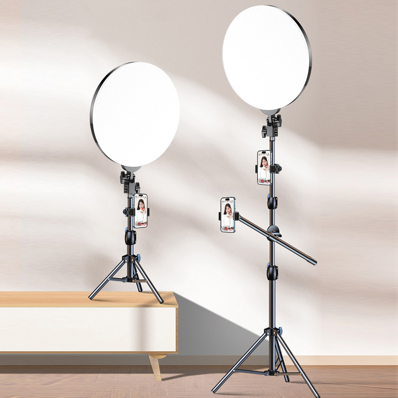 Photography Lighting Studio - 10インチLED撮影用フィルライト三脚スタンドカメラ写真スタジオサークルセルフィーリングライトフォンランプビデオライト（携帯電話用）