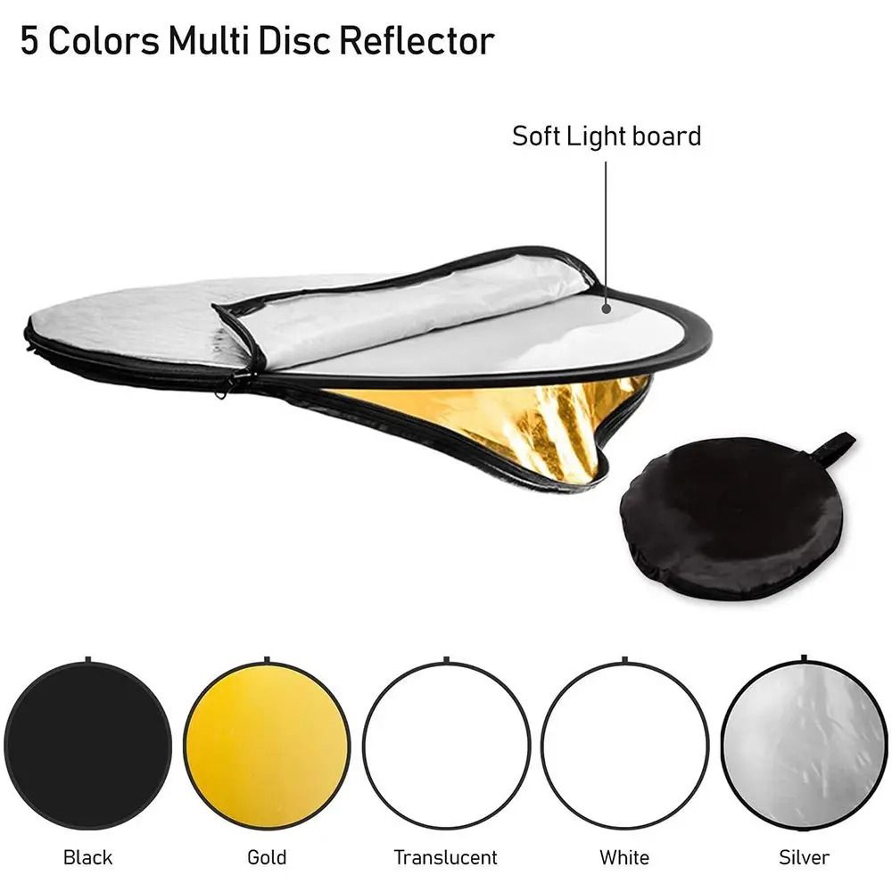 新しいポータブル2/5in1写真用反射板、折りたたみ式、屋外 - Photography Lighting Outdoor のレビューと価格