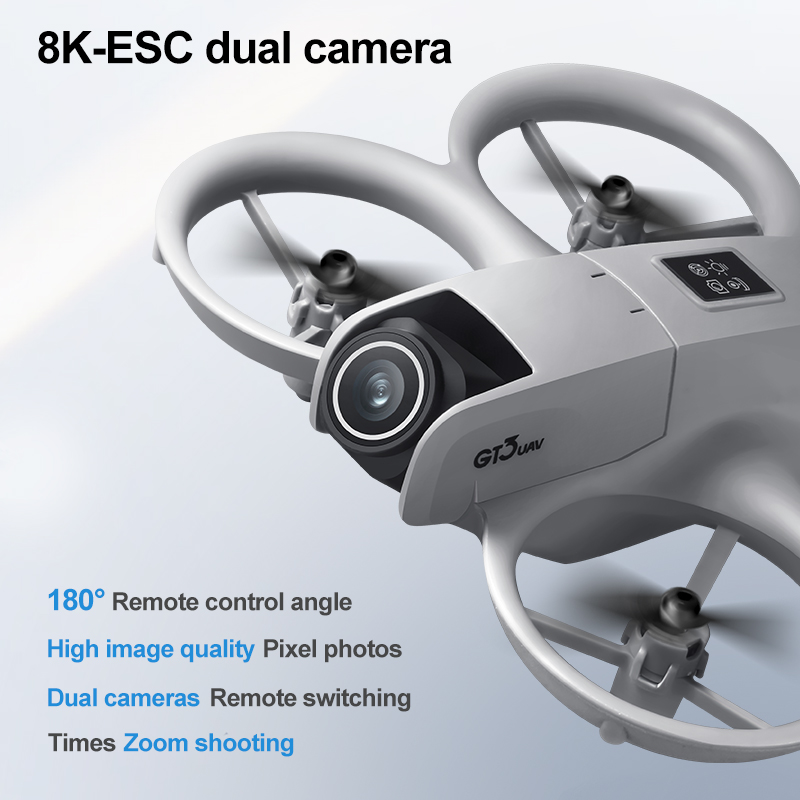 新しい GT3 ミニ折りたたみ式ドローン ライト付き 8k  - Photography Lighting Position のレビューと価格