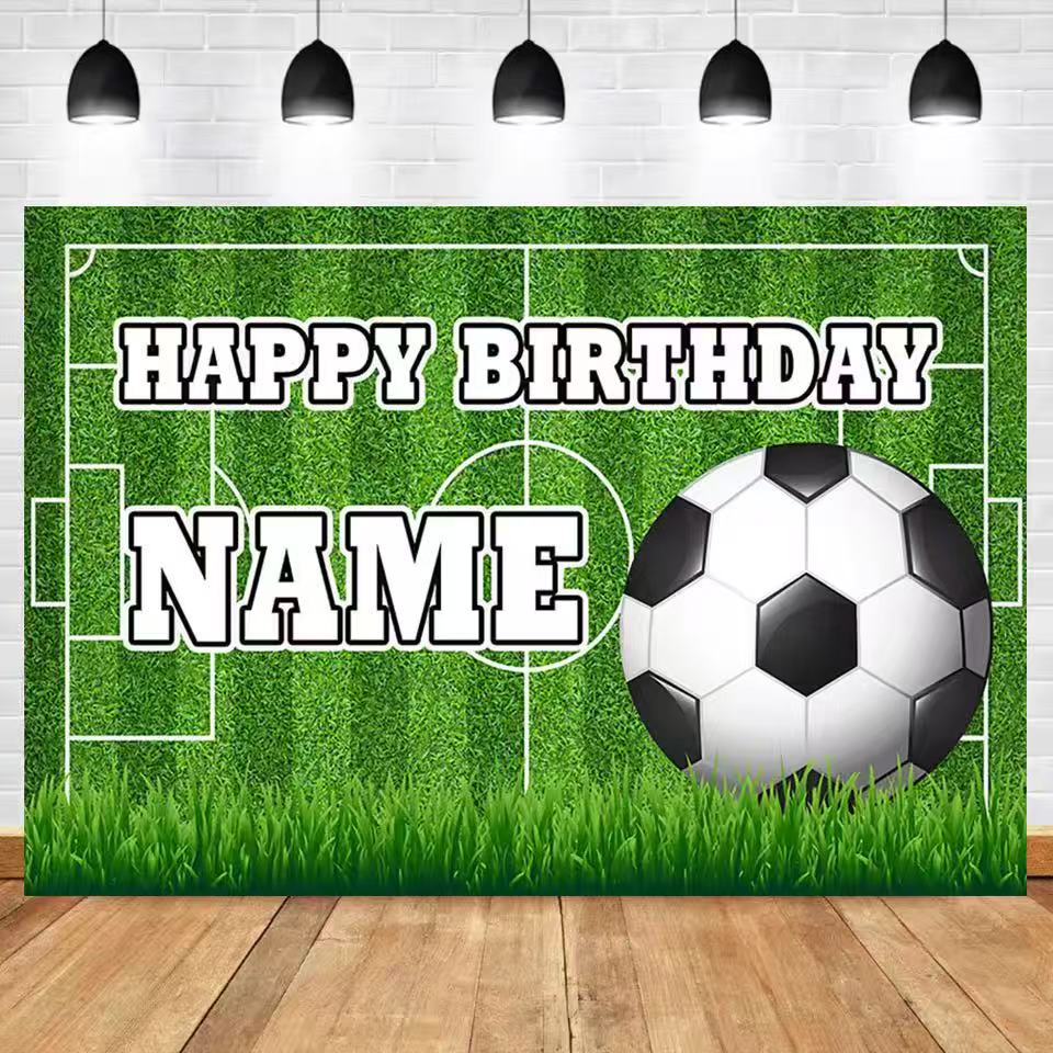 サッカー背景カスタマイズ名男の子誕生日サッカーフィールドスポ - Photography Lighting Backdrop のレビューと価格