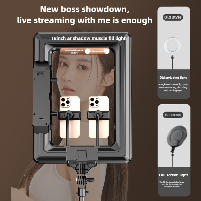 3ポジションソフトライト電話ライブ放送スタンド写真撮影ライト - Photography Lighting Position のレビューと価格