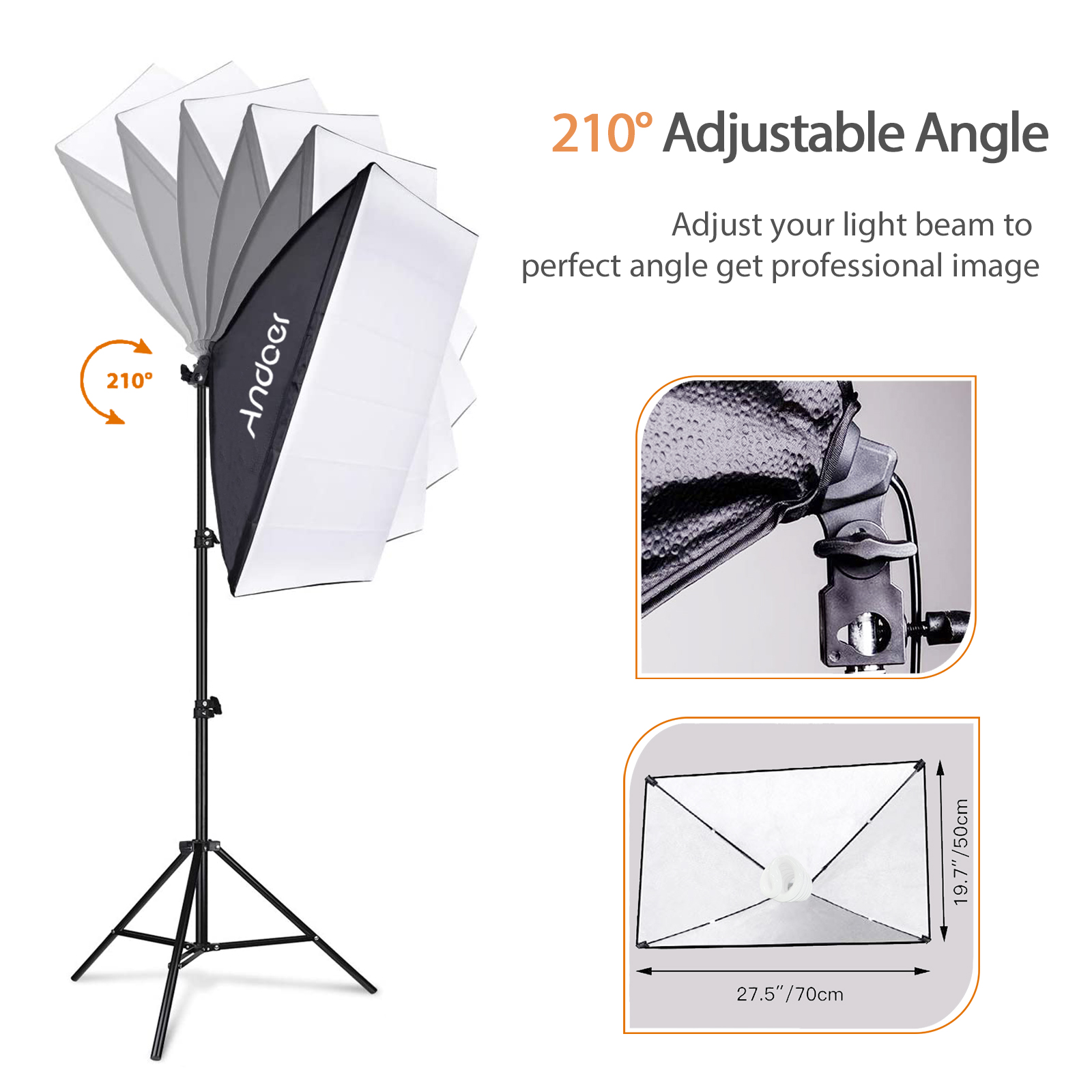 Ander Studio写真ライトキット、ソフトボックス照明 - Photography Lightning のレビューと価格