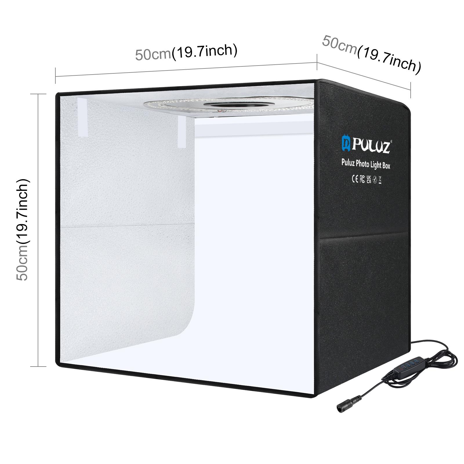 PULUZ 50cm折りたたみ式ポータブルリングライト PD - Photography Lighting Backdrop のレビューと価格
